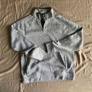 Sonoma grey button up sweater with pockets
